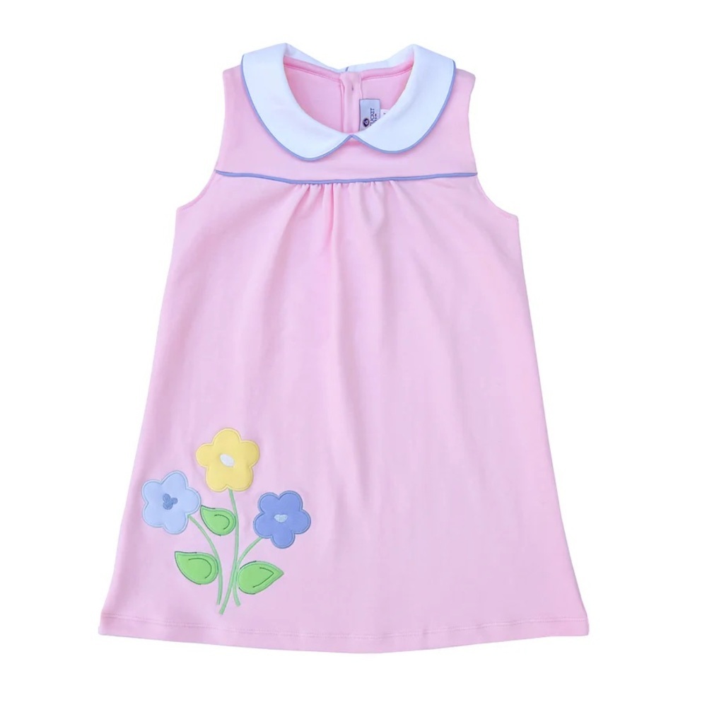 Nantucket Kids Darcy Dress with Spring Meadow Flower Applique, Size 18-24M